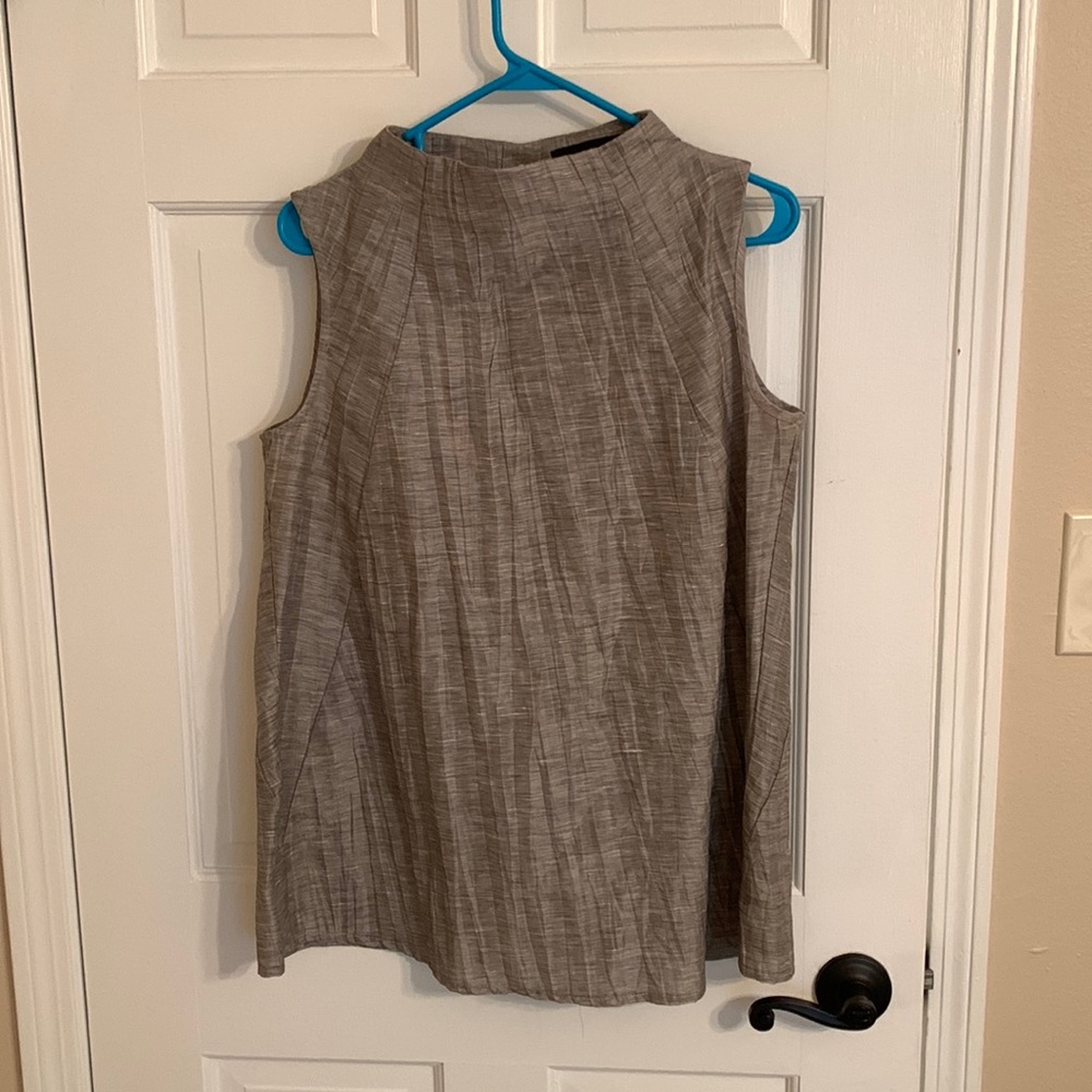 Sleeveless funnel neck top